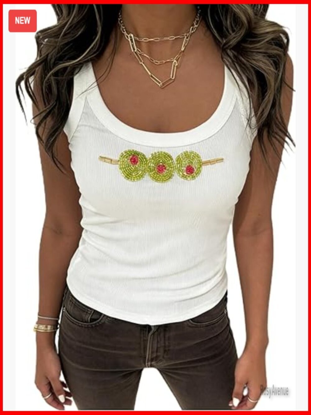 Women's Beaded Sequin Embroidered Ribbed Crop Tank Top Summer Beach